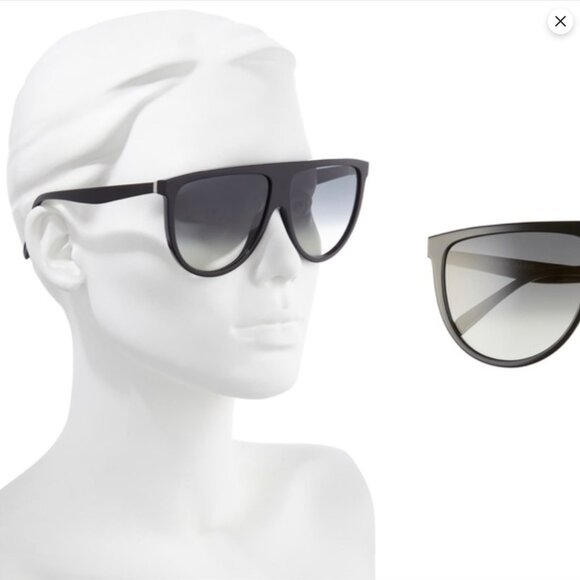 Celine 62cm Oversize Shiny Black Sunglasses main image 13